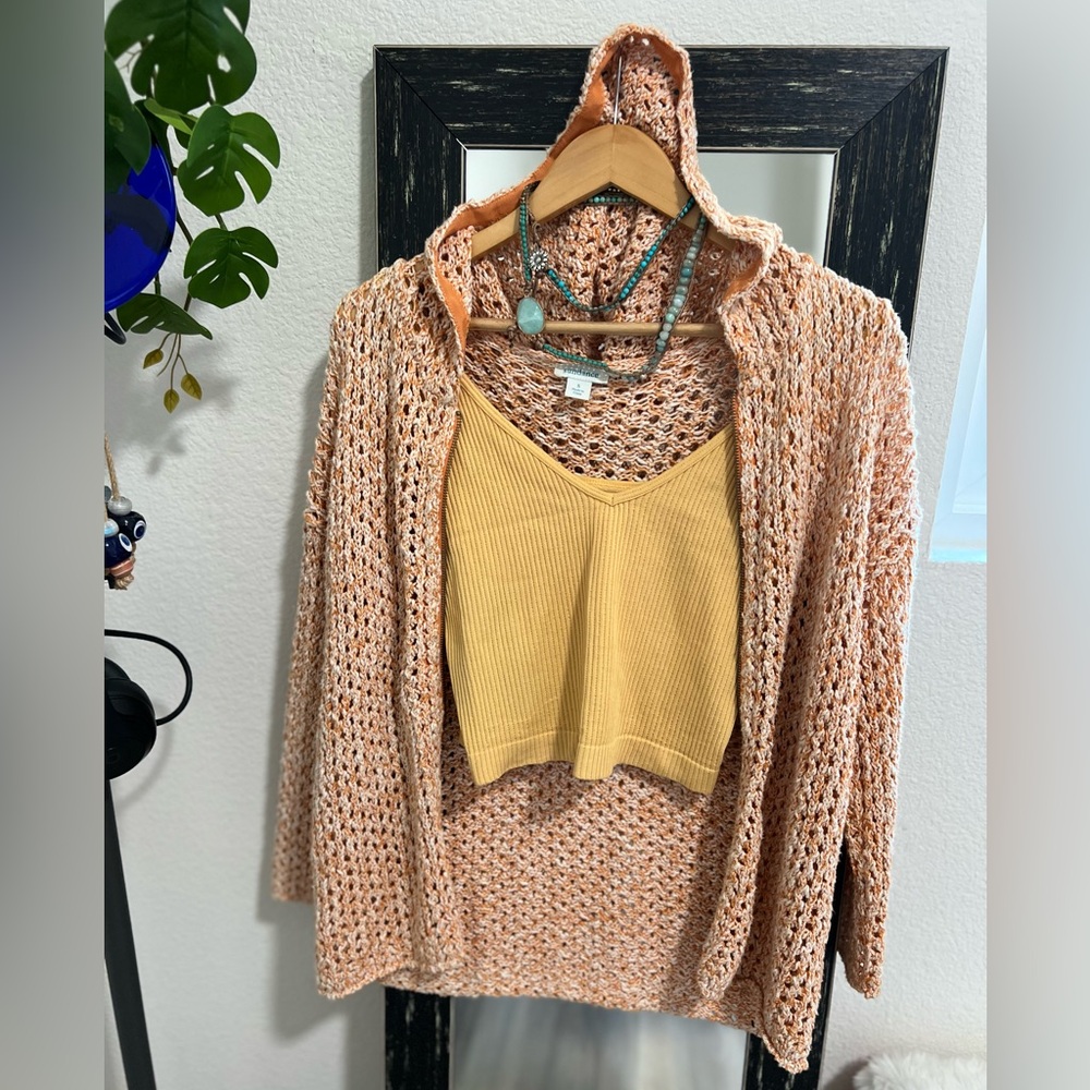 SUNDANCE Beach Knit Sweater Hoodie
